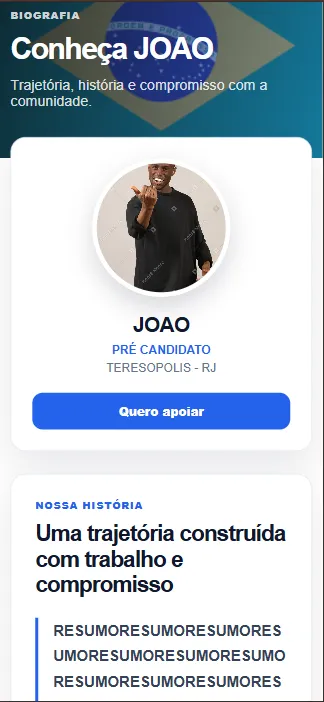 Formulário público no celular